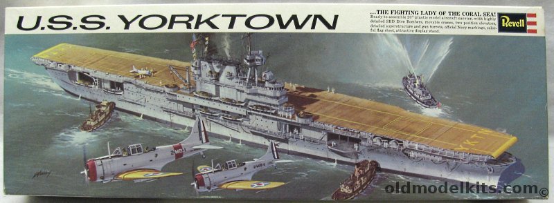 Revell 1/490 USS Yorktown CV-5  Aircraft Carrier, H383-300 plastic model kit